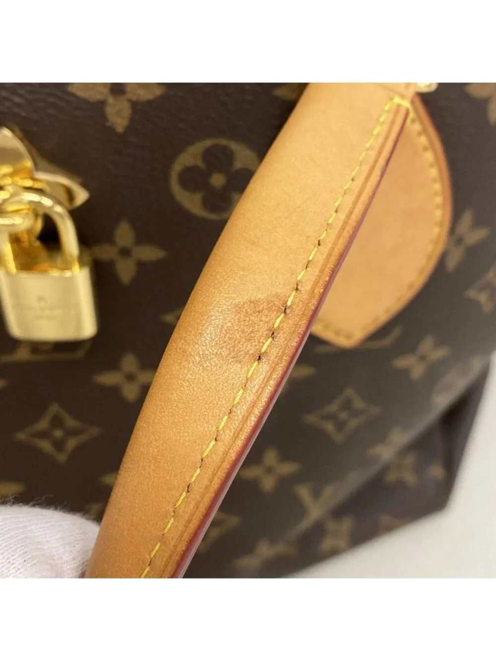 Louis Vuitton Handbag Monogram Flower Zipped Tote MM Brown 2-Way